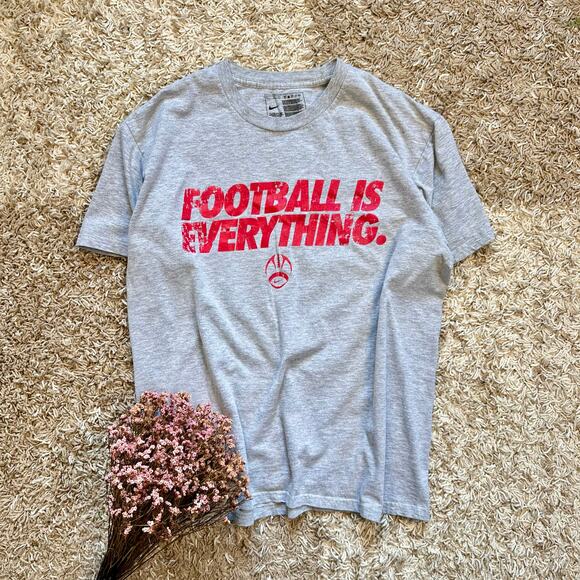 Vintage Nike Football is Everything Gray Tee Big Logo Men’s Size L - Picture 1 of 4